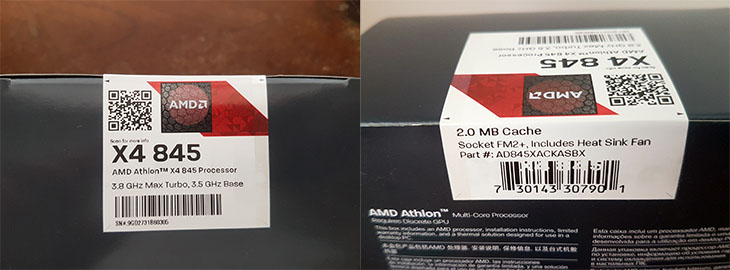 amd athlon x4 845 label