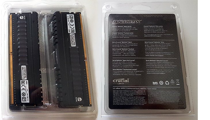 Ballistix Elite DDR4 3466 Packaging