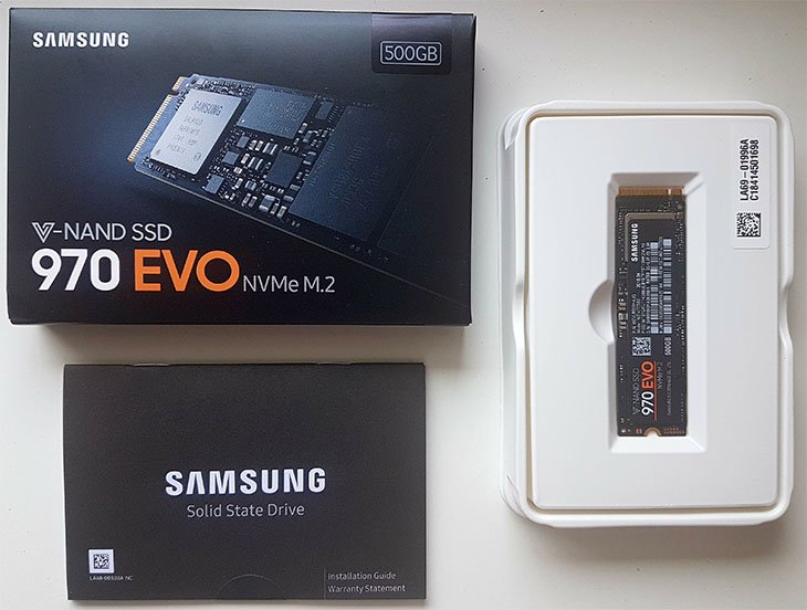 Samsung 970 Evo Review Packaging