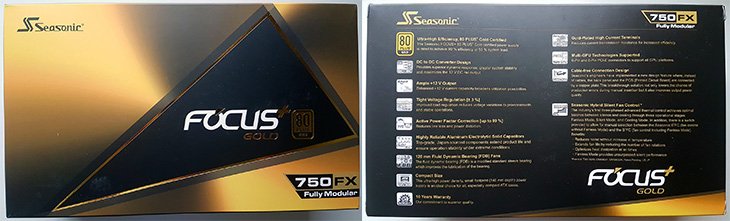 Seasonic Focus Plus 750W Gold packaging box