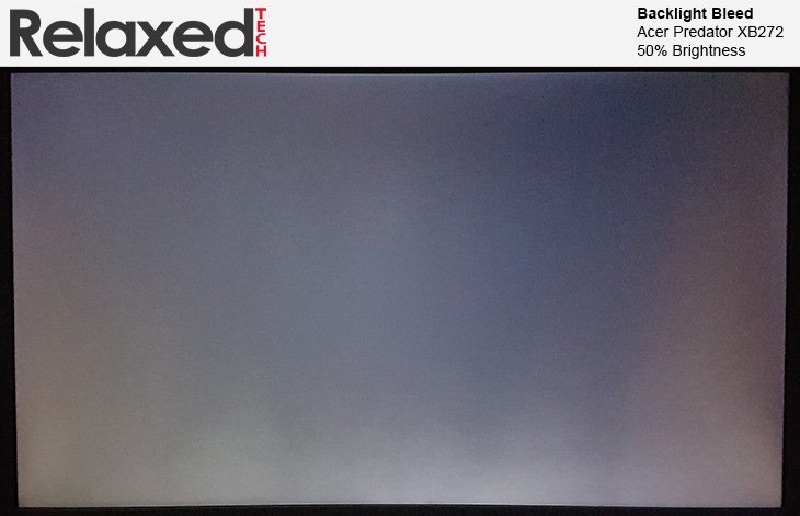 Acer Predator XB272 Backlight Bleed 50% Brightness