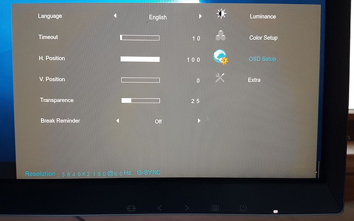 AOC AG271UG On-Screen Display OSD Setup