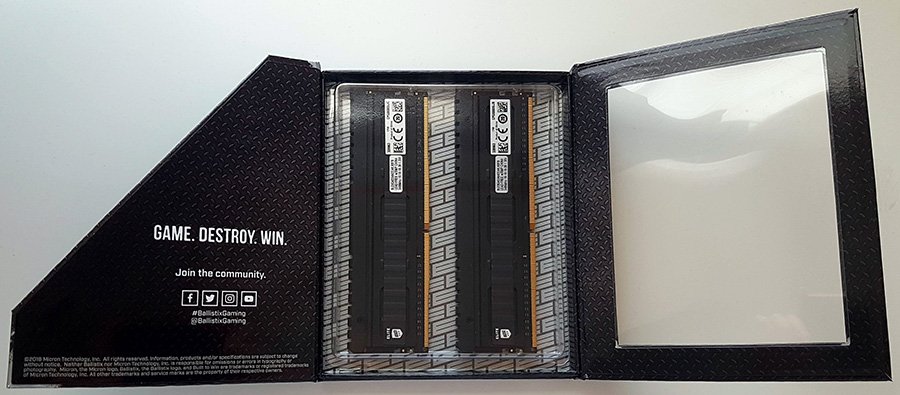 Ballistix Elite DDR4 3466 MHz (2x8GB) 16GB Packaging Inside