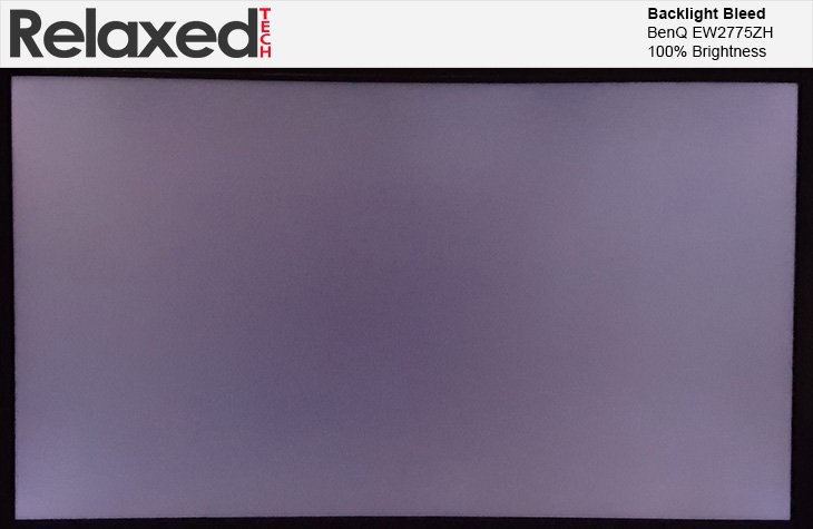 BenQ EW2775ZH Backlight Bleed 100% Brightness