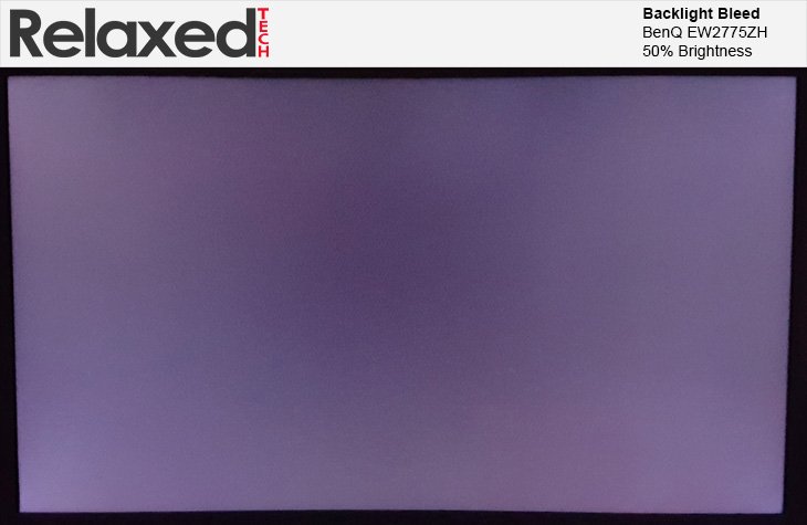 BenQ EW2775ZH Backlight Bleed 50% Brightness