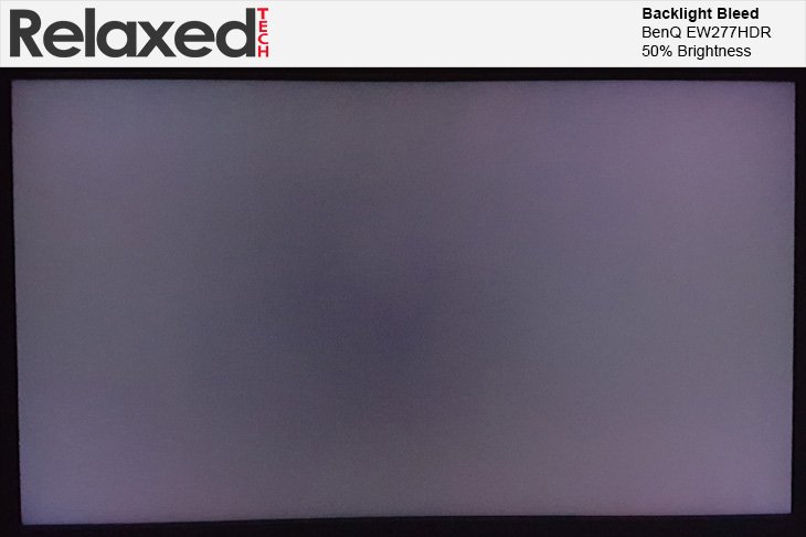 BenQ EW277HDR Backlight Bleed 50% Brightness