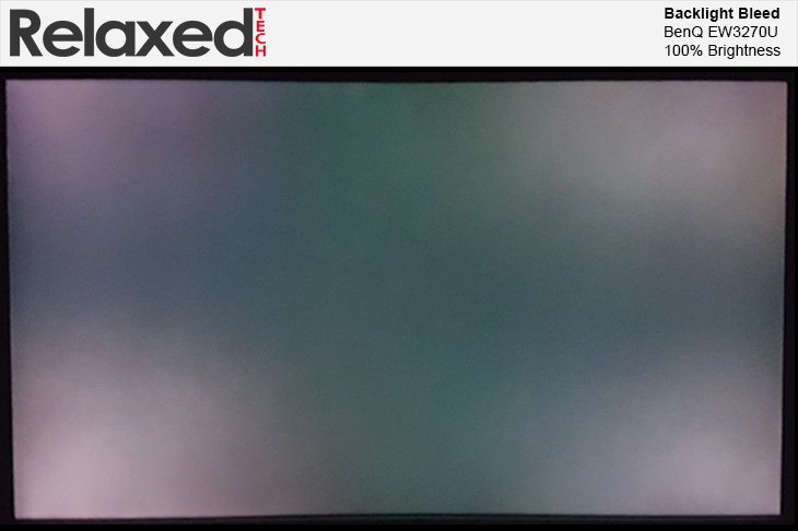 BenQ EW3270U Backlight Bleed 100% Brightness