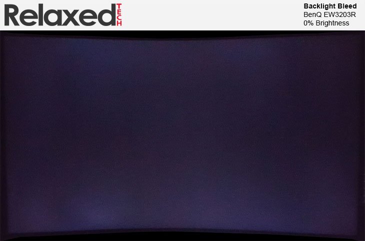 BenQ EX3203R Backlight Bleed 0% Brightness