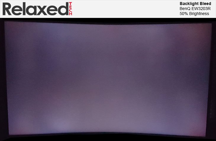 BenQ EX3203R Backlight Bleed 50% Brightness