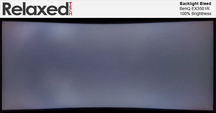 BenQ EX3501R Backlight Bleed 100% Brightness