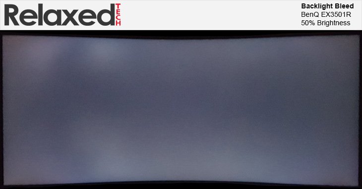 BenQ EX3501R Backlight Bleed 50% Brightness