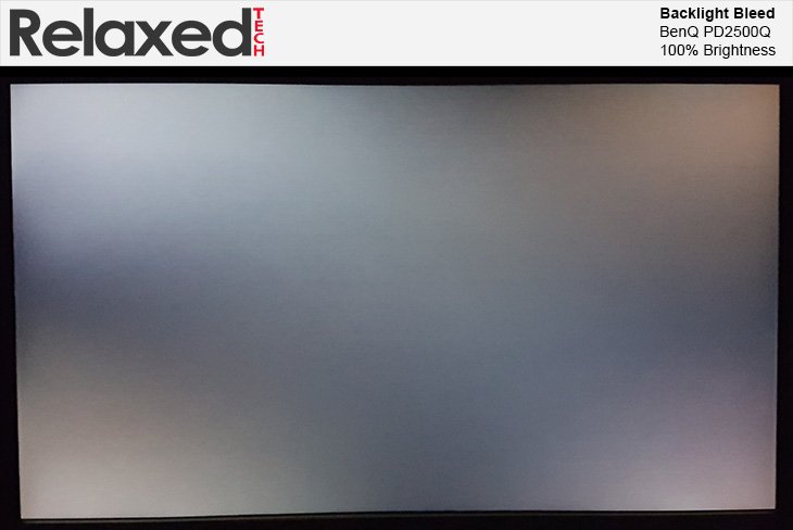 BenQ PD2500Q Backlight Bleed 100% Brightness