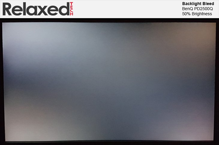 BenQ PD2500Q Backlight Bleed 50% Brightness