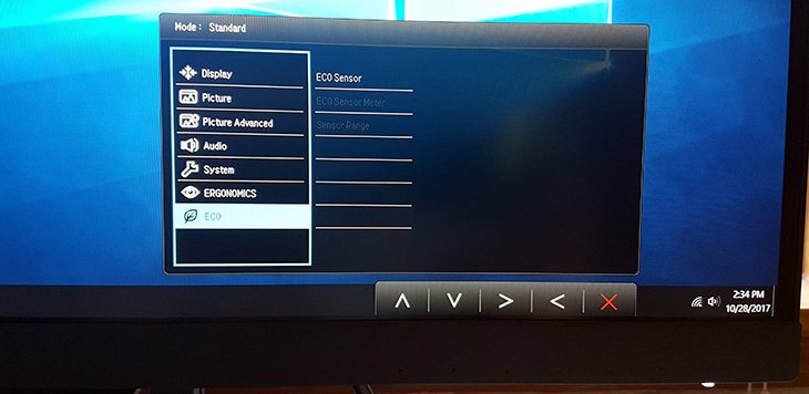 BenQ PD2500Q menu info