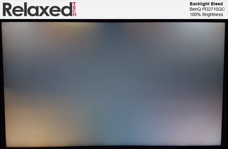 BenQ PD2710QC Backlight Bleed 100% Brightness