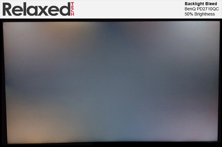 BenQ PD2710QC Backlight Bleed 50% Brightness