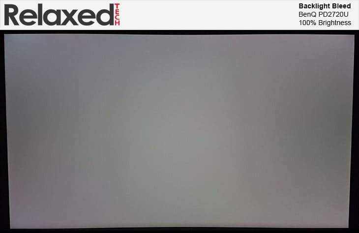 BenQ PD2720U Backlight Bleed 100% Brightness