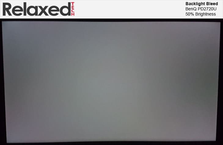 BenQ PD2720U Backlight Bleed 50% Brightness