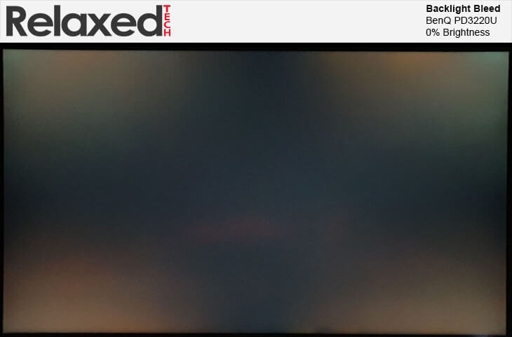 BenQ PD3220U Backlight Bleed 0% Brightness