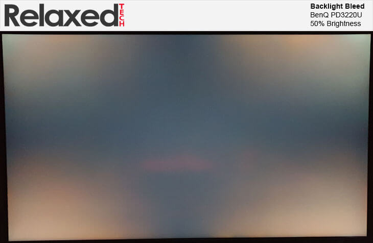 BenQ PD3220U Backlight Bleed 50% Brightness