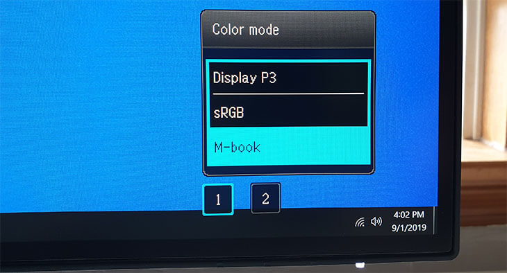 BenQ PD3220U On-Screen Display Modes
