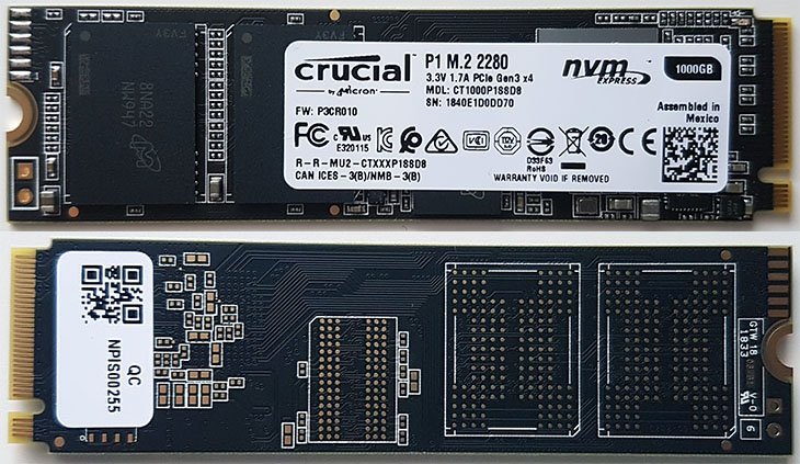 Crucial P1 internal Components