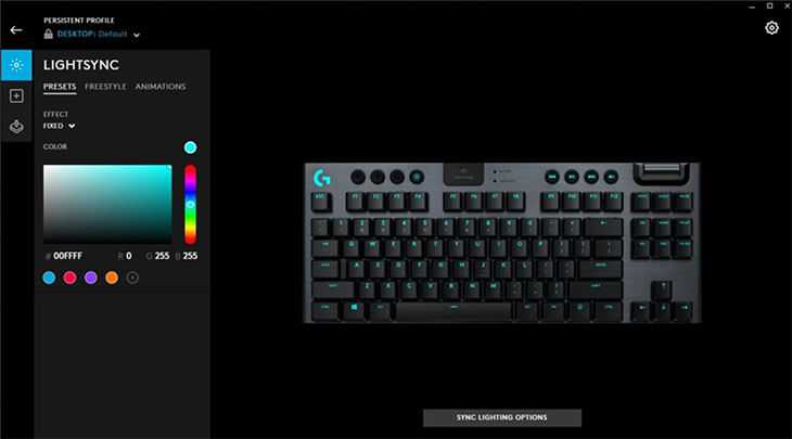 Logitech G915 TKL Logitech G Hub Software