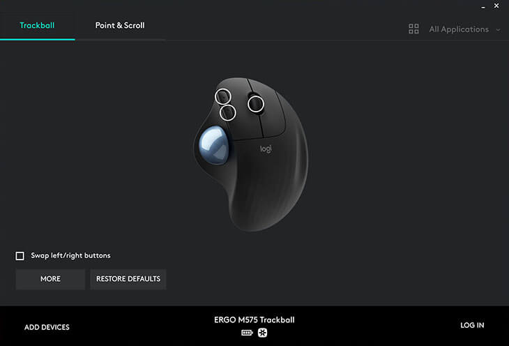 Logitech Ergo M575 software