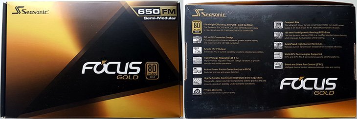 Seasonic Focus FM 650W packaging box