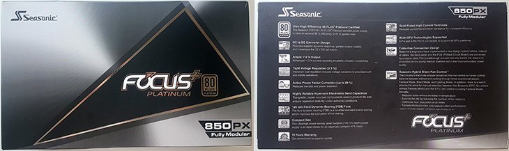 Seasonic Focus Plus 850W Platinum packaging box
